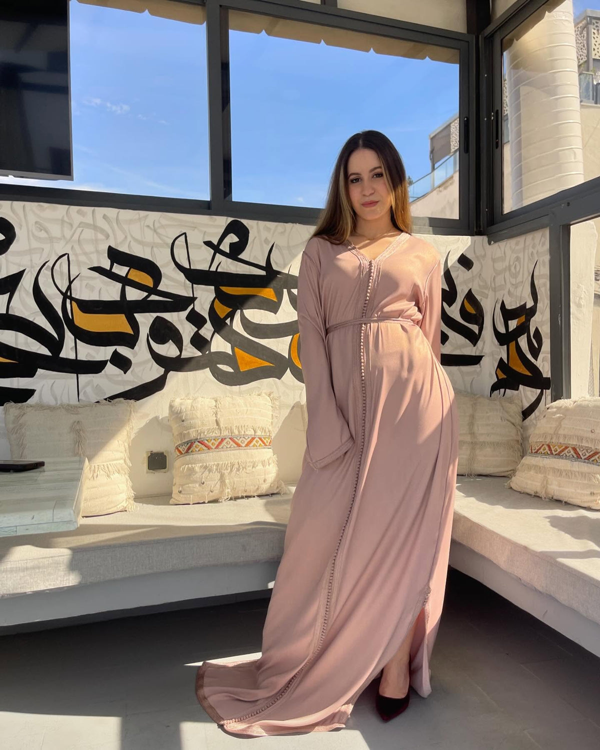 Caftan en Crêpe de Doie